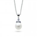Sterling Silver Pendant with Natural Pearls