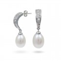 925 Sterling Silver Earrings with Natural Pearls