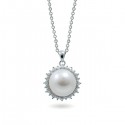 Sterling Silver Pendant with Natural Pearls