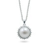 Sterling Silver Pendant with Natural Pearls