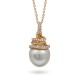 Gold pendant 750 with pearls of the southern seas and diamonds