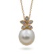 Sterling gold pendant 585 with pearls of the southern seas and diamonds