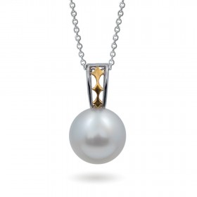 Sterling gold pendant 585 with pearls of the southern seas