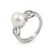 Ring from 925 sterling silver with natural pearls