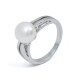 Ring from 925 sterling silver with natural pearls