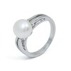 Ring from 925 sterling silver with natural pearls