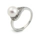 Ring from 925 sterling silver with natural pearls
