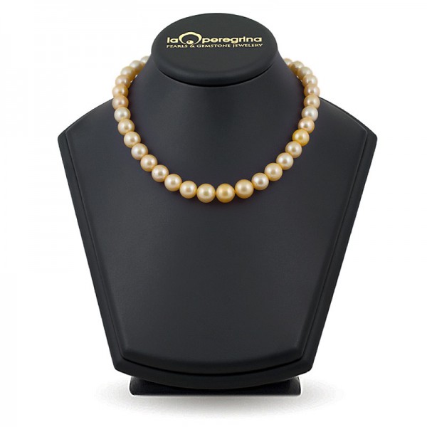 Necklace made of large golden pearls of the southern seas AA + 8.5 - 11.0 mm