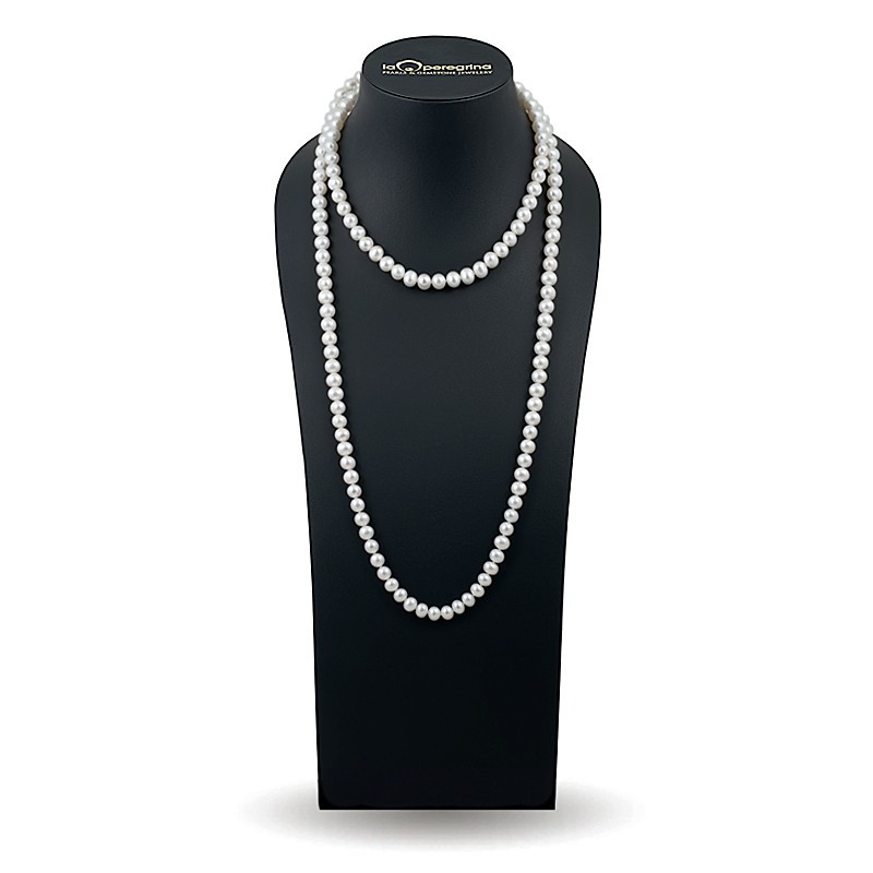 Rare and Important natural pearl and diamond necklace