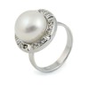 Кольцо из серебра 925 пробы с натуральным жемчугом