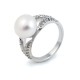 Ring from 925 sterling silver with natural pearls