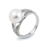 Ring from 925 sterling silver with natural pearls