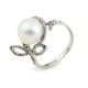 Ring from 925 sterling silver with natural pearls