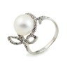 Ring from 925 sterling silver with natural pearls