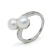 Ring from 925 sterling silver with natural pearls