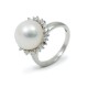 Ring from 925 sterling silver with natural pearls