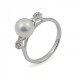 Ring from 14 karat gold with natural pearls