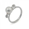 Ring from 14 karat gold with natural pearls