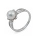 Ring from 14 karat gold with natural pearls