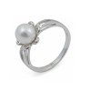 Ring from 14 karat gold with natural pearls