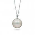 Pendant in 18K white gold with Mabe pearls