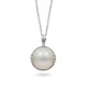 Pendant in 18K white gold with Mabe pearls