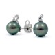 Earrings in 14 karat gold with natural pearls