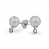 18-carat white gold earrings with Akoya sea pearls and diamonds