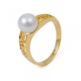 Gold 750 Ring with Akoya Sea Pearls