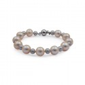 Freshwater pearl bracelet with amulets (charms)