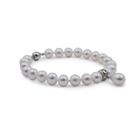 Natural pearl bracelet in black