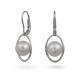 Gold earrings 750 with sea pearls and diamonds