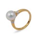Ring in gold 750 with Akoya sea pearls and diamonds