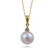 750 Gold Pendant with Akoya Sea Pearls and Diamonds