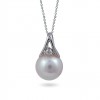 White gold pendant 750 with sea pearls and diamonds
