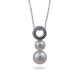 White gold pendant 585 with Akoya sea pearls and diamonds