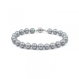 Natural pearl bracelet in metallic color