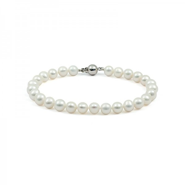 Natural white pearl bracelet