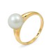 Ring from 14 karat gold with natural pearls