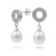 Серьги из серебра 925 пробы с натуральным жемчугом