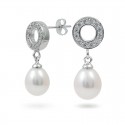 925 Sterling Silver Earrings with Natural Pearls