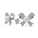 925 Sterling Silver Earrings with Natural Pearls