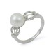 Ring in gold 750 with natural pearls and diamonds
