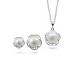 Set of 925 sterling silver with natural pearls