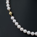 Ожерелье из белого пресноводного жемчуга ААА, 7,5 - 8,0 мм