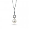 Sterling Silver Pendant with Natural Pearls