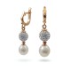 Earrings from 14 karat gold with natural pearls