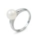 Ring from 14 karat gold with natural pearls
