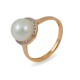 Ring from 14 karat gold with natural pearls