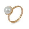 Ring from 14 karat gold with natural pearls